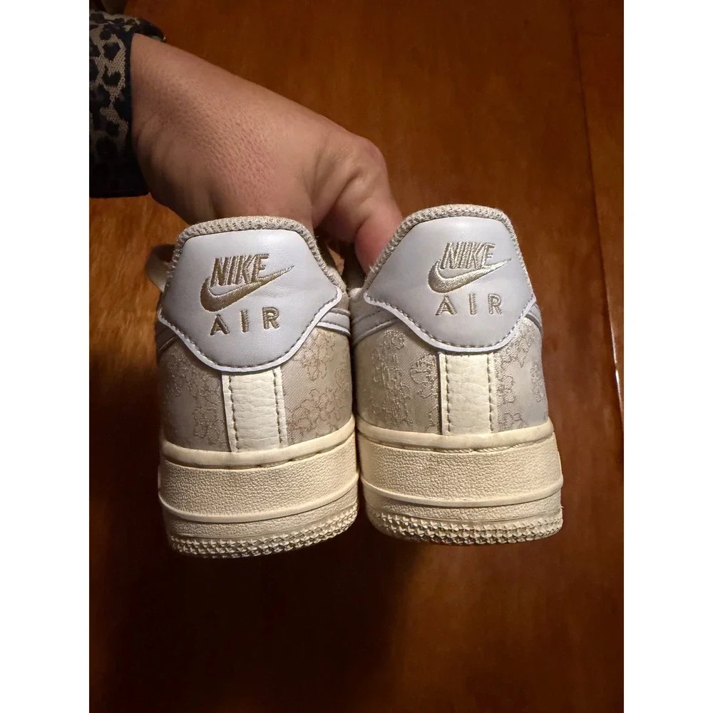 Nike Air Force 1 Low Floral Brocade‎ Cream Tan Shoes DR6402-900 Womens 5